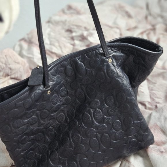 Coach Navy Signature Tote Bag - Picture 2 of 7